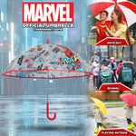 Marvel Spiderman Clear Dome Umbrella for Kids - folding Transparent Umbrella - Get Trend