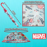 Marvel Spiderman Clear Dome Umbrella for Kids - folding Transparent Umbrella - Get Trend