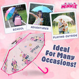 Disney Minnie Clear Dome Umbrella for Girls - Folding Transparent Umbrella