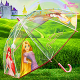 Disney Princess Clear Dome Umbrella for Girls - a Folding Transparent Umbrella