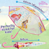 Disney Princess Clear Dome Umbrella for Girls - a Folding Transparent Umbrella