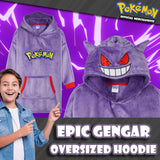 Pokemon Boys Oversized Fleece Hoodie with Sherpa-Lined Hood - Anime Gifts