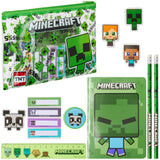 Minecraft Filled Pencil Case and Stationery Set for Kids - Green