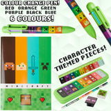 Minecraft Filled Pencil Case and Stationery Set for Kids-Green/Multi