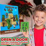 Minecraft Advent Calendar 2024, Stationery, Notebooks, Stickers, Badges for kids