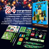 Minecraft Advent Calendar 2024, Stationery, Notebooks, Stickers, Badges for kids