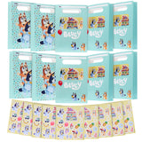 Bluey Party Bags for Kids with Sticker Sheet Included, Pack of 10 - Kids' Party Favours