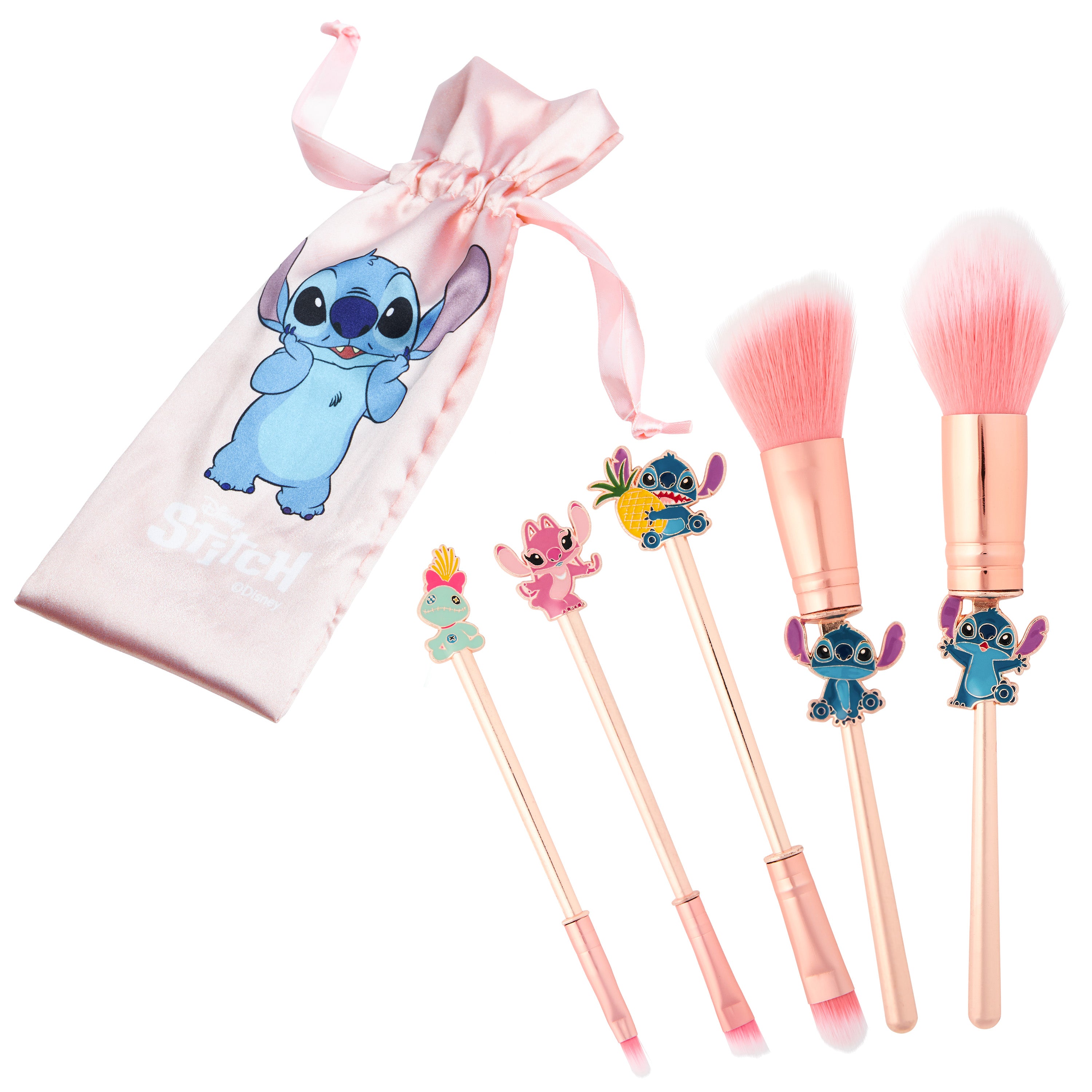 Disney Stitch Makeup Brush Set for Women - Pink - Get Trend