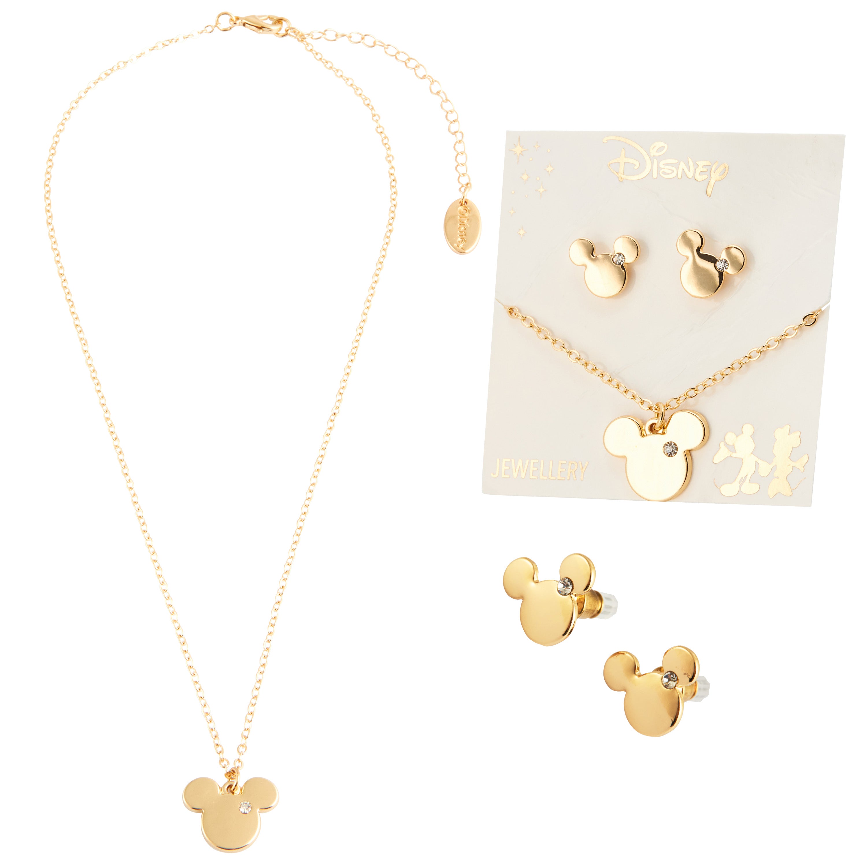 Disney Jewellery Set - Earrings, Bracelet & Necklace - Mickey - Get Trend