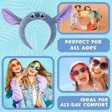 Disney Stitch Girls Headband with Ears, Cute Hair Accessories for Kids and Teenagers