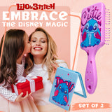 Disney Detangle Hair Brush, Paddle Brush and Compact Mirror Set - Gifts for her