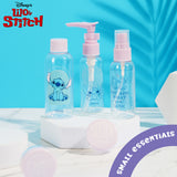 Disney Stitch Travel Essentials Set, Travel Makeup Bags Refillable Travel Bottles and Cosmetic Pots - Holiday Essentials