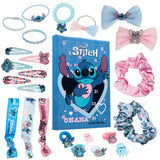 Disney Stitch Advent Calendar 2024, Girls Hair Accessories Countdown Calendar (Blue)