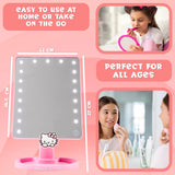 Hello Kitty LED Table Mirror with Trinket Tray, Bedroom Travel - Gifts for Her