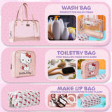 Hello Kitty Toiletry Bags Set of 3 Zipped Wash Bags Cosmetic Bag - Gifts for Her