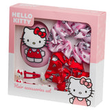 Hello Kitty Detangle Hair Brush for Women, Teenagers, and Girls, Kawaii Hair Accessories - Cute Gifts for Her (Pink Hello Kitty 7 Pcs)