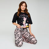 Disney Womens Pyjamas Set - Nightwear for Women - Black/Pink Minnie - Get Trend