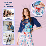 Disney Stitch Womens Pyjamas Set - Stitch Nightwear for Womens - Navy Stitch - Get Trend