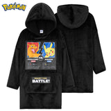 Pokemon Hoodie for Boys Teenagers - Black Charizard/Pikachu - Get Trend