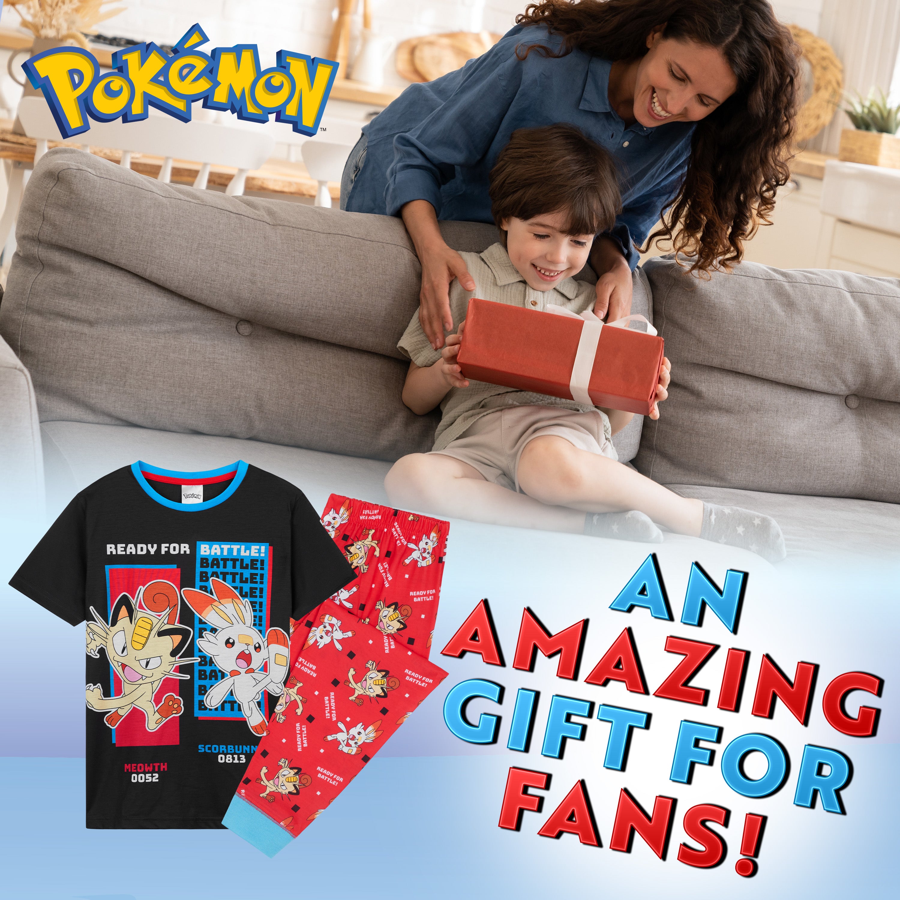 Pokemon Boys Pyjamas Set - Lounge Wear T-Shirt and Long Bottoms Set - Get Trend