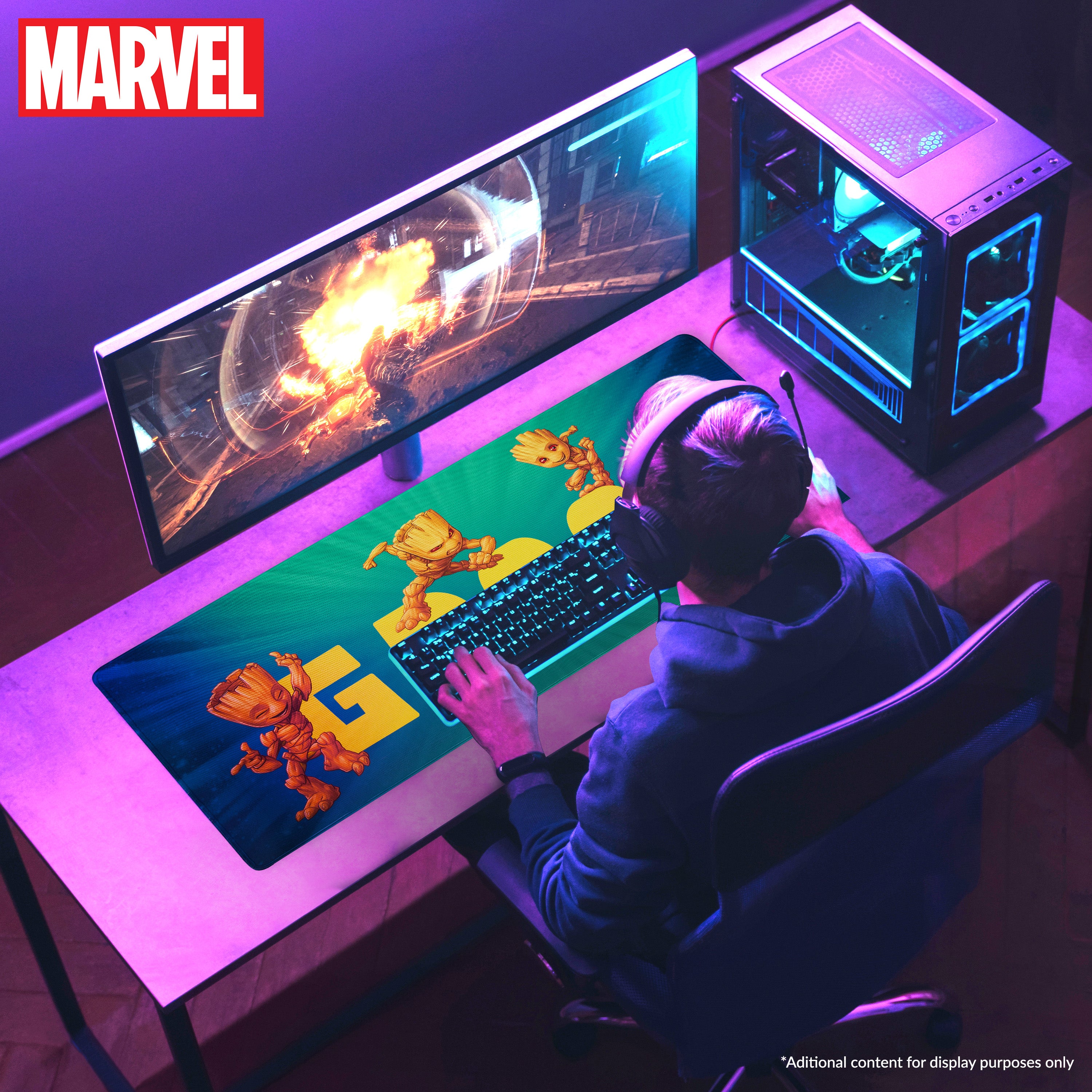 Marvel Avengers Desk Mat, Large Mouse Mat - Green Groot - Get Trend