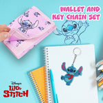 Disney Stitch Kids Wallet and Keyring Gift Set - Pink Stitch - Get Trend