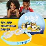 Bluey Kids Swimming Goggles and Swimming Cap Set Anti-Fog UV Protection - Get Trend