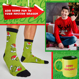 The Grinch Mug and Socks Gift Set Calf Socks and 325ml Mug - Gifts for Him