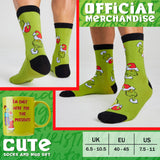 The Grinch Mug and Socks Gift Set Calf Socks and 325ml Mug - Gifts for Him