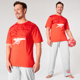 Arsenal F.C. Mens Pyjamas Set - RED & GREY - Get Trend