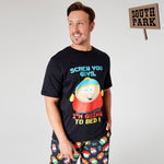 South Park Mens Pyjamas Set, T-Shirt & Long Bottoms PJs Set for Men - Get Trend