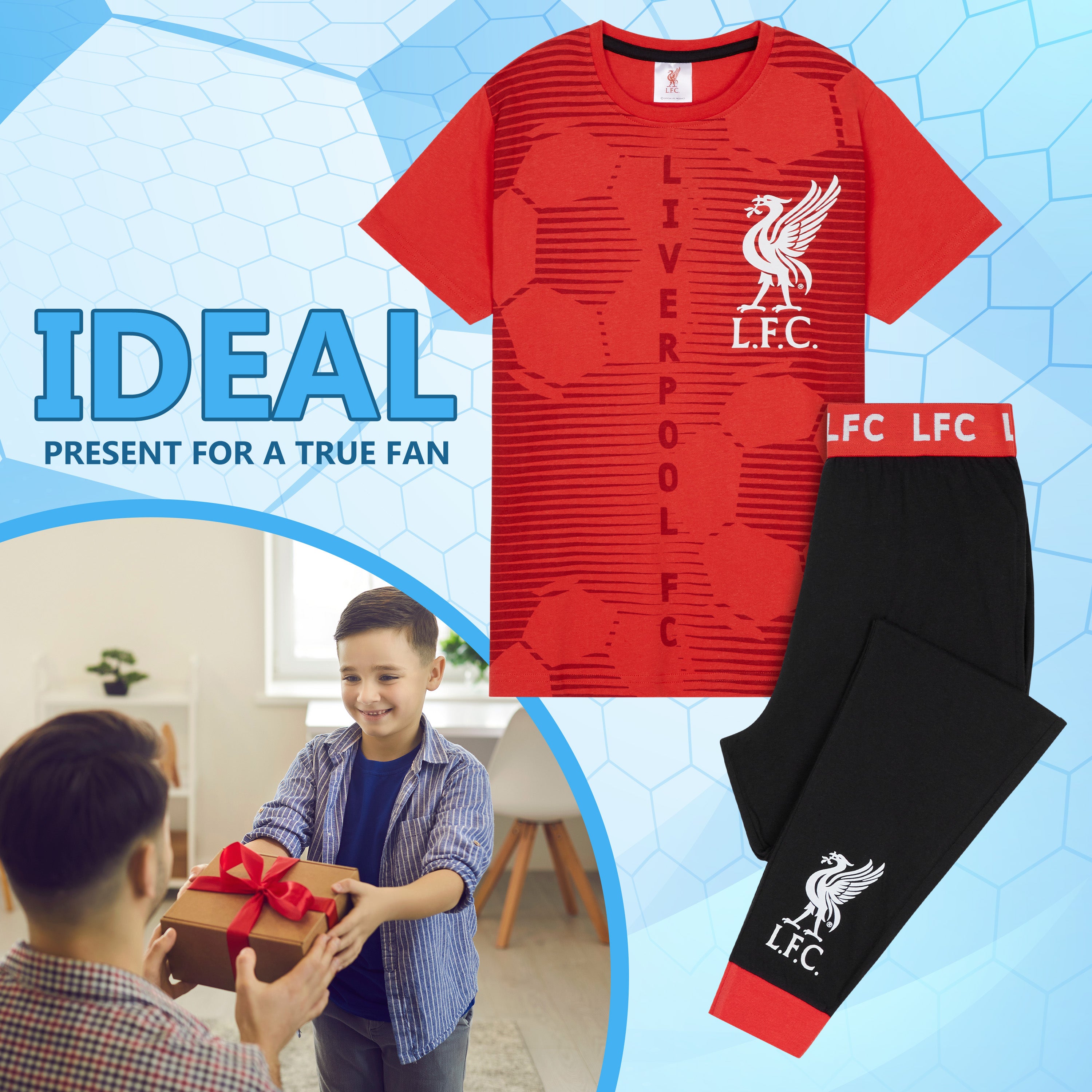 Liverpool F.C. Boys Pyjamas Set, Nightwear PJs for Kids - Get Trend