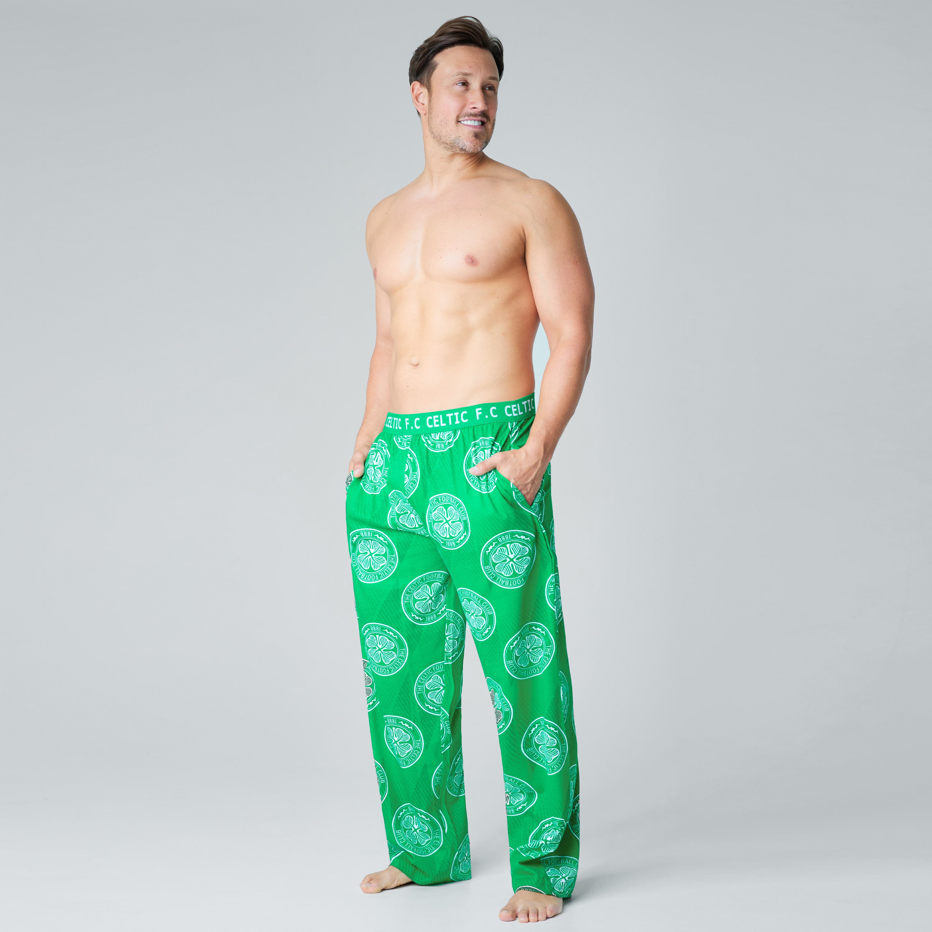 Celtic F.C. Mens Pyjama Bottoms - Comfy Nightwear Pyjamas for Men - Get Trend