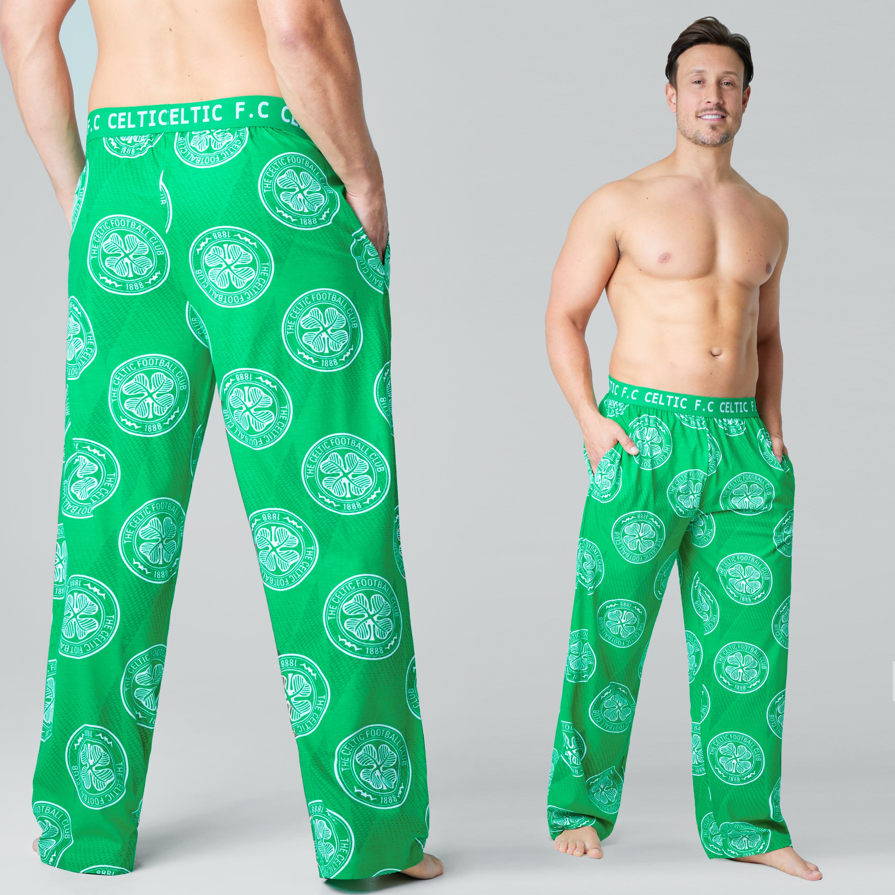 Celtic F.C. Mens Pyjama Bottoms - Comfy Nightwear Pyjamas for Men - Get Trend