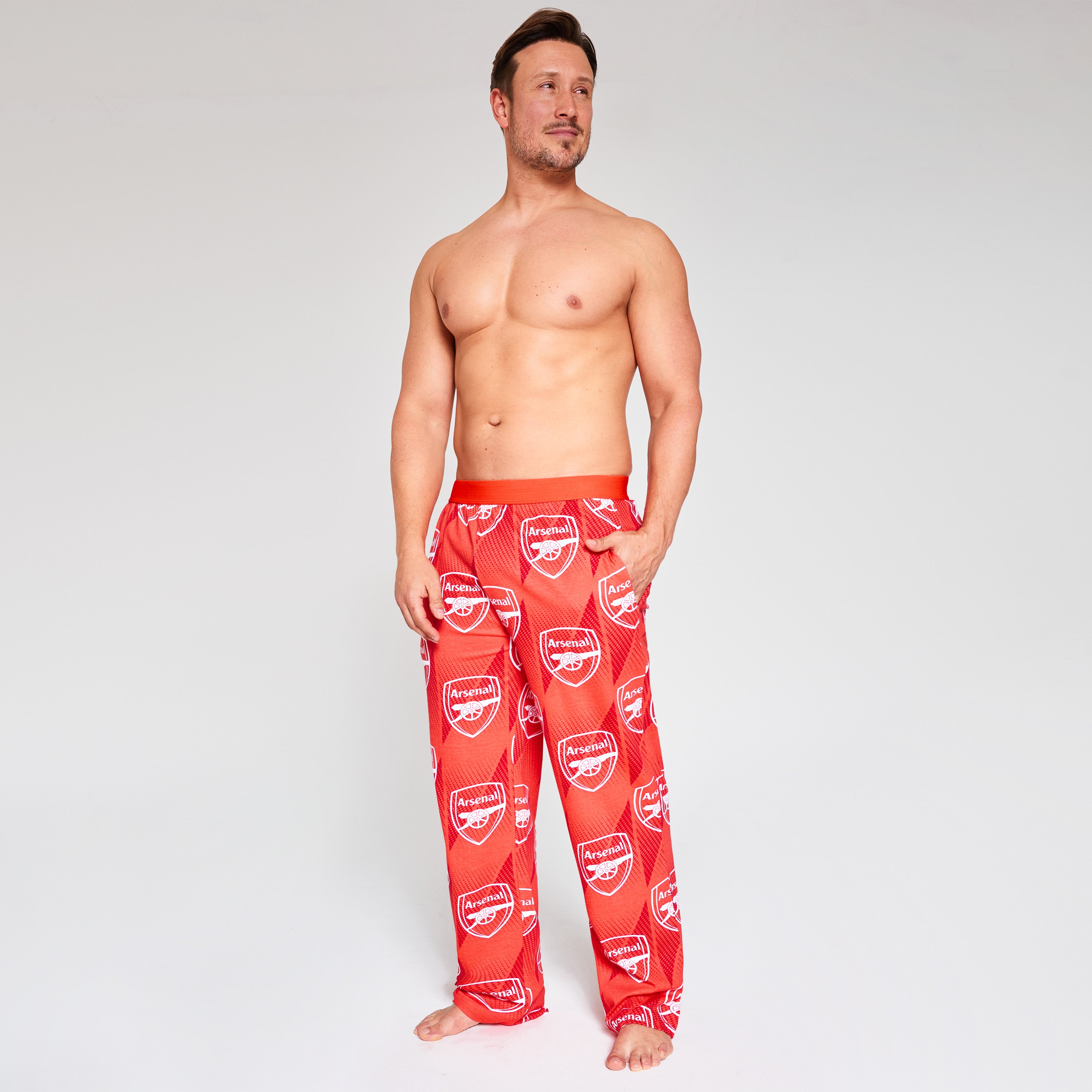 Arsenal F.C. Mens Pyjama Bottoms - Comfy Nightwear Pyjamas for Men - Get Trend