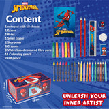 Marvel Spiderman Art Sets for Kids with Crayons, Markers & Colouring Pencils - Get Trend