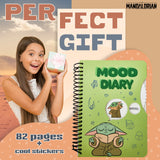 Disney Kids Diary - Baby Yoda Mood Journal with Stickers and Pen - Get Trend