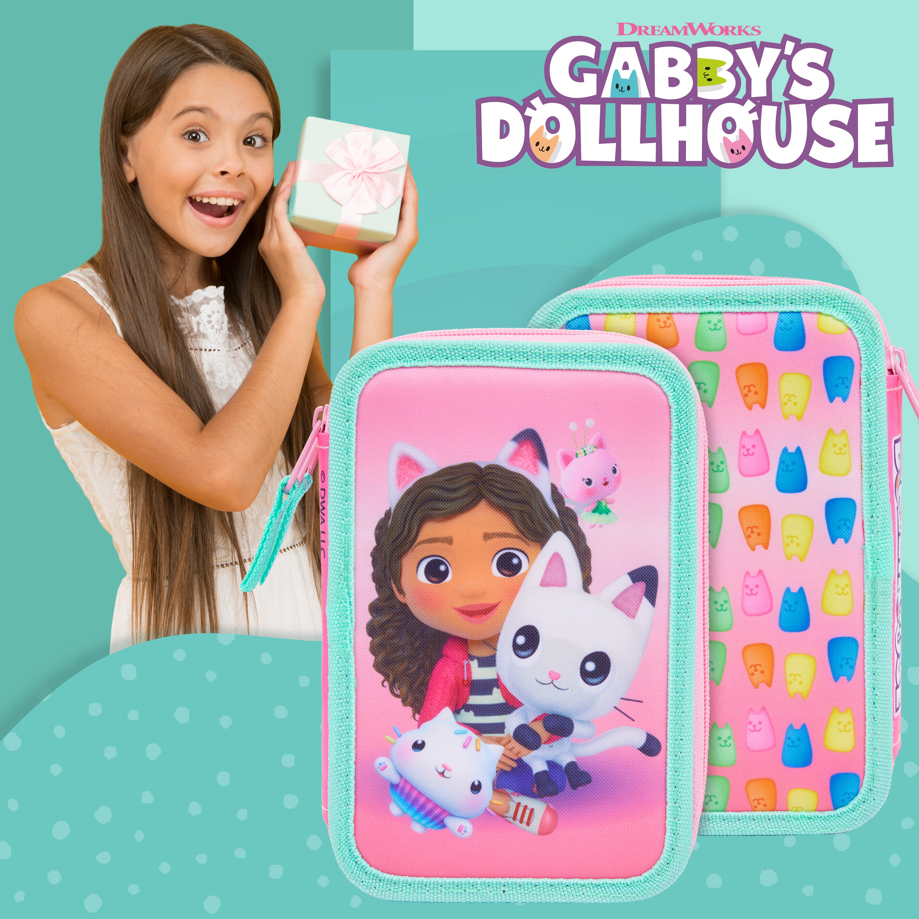 Gabby's Dollhouse Pencil Case with Stationery for Girls - Get Trend