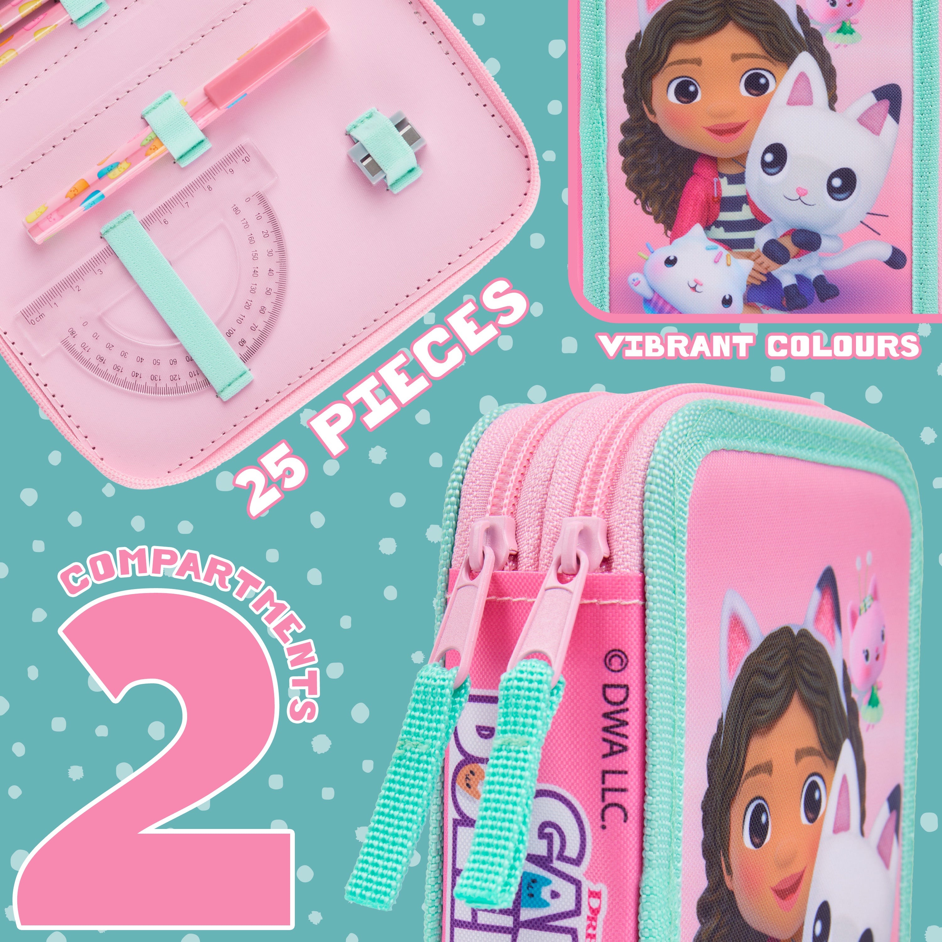 Gabby's Dollhouse Pencil Case with Stationery for Girls - Get Trend