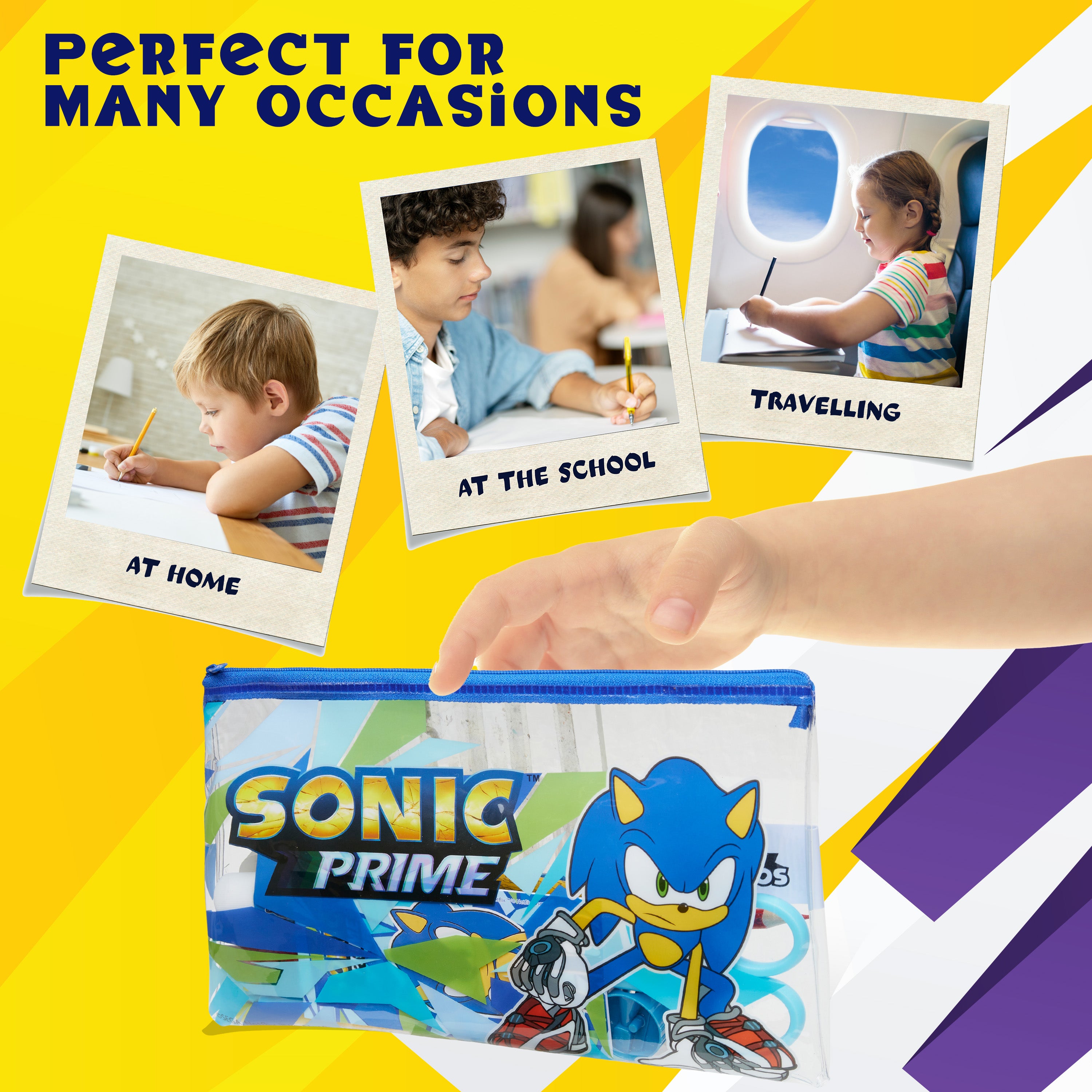 Sonic The Hedgehog Kids Pencil Case with Stationery Included - Get Trend