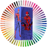 Marvel Spiderman Colouring Pens for Kids 60 Pcs, Felt Tip Pens - Boys Gifts