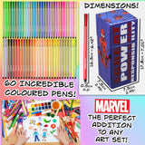 Marvel Spiderman Colouring Pens for Kids 60 Pcs, Felt Tip Pens - Boys Gifts