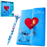 Disney Stitch Kids A5 Diary with Lock and Pen, Stationery Set - Children Gifts