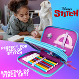 Disney Filled Pencil Case with Stationery for Kids, School Supplies