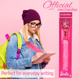 Barbie Retractable Ballpoint Pen Black Ink, Fluffy Novelty Pen - Gifts for Her