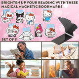 Hello Kitty Magnetic Bookmark Page Clip Pack of 8 School Reading Gifts for Her (Blue 8 Pack)