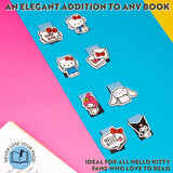 Hello Kitty Magnetic Bookmark Page Clip Pack of 8 School Reading Gifts for Her (Blue 8 Pack)