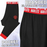 Manchester United F.C. Mens Pyjamas Set, Cotton Loungewear - Man United Gifts