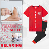 Manchester United F.C. Boys Pyjamas Set, Comfy 2 Piece Nightwear Set, Boys Gifts