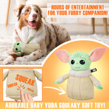 Disney Baby Yoda Dog Toy and Food Bowl Set, Squeaky Soft Toy Non Slip - Dog Gifts